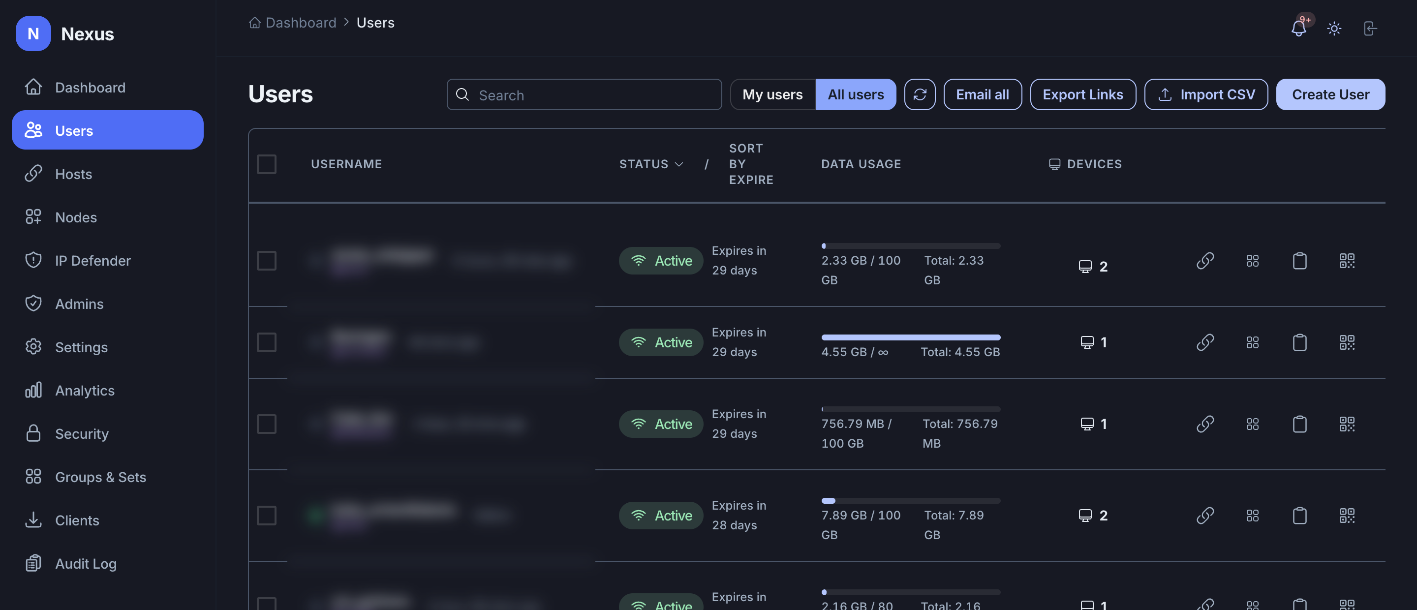 User management with real device and IP limits